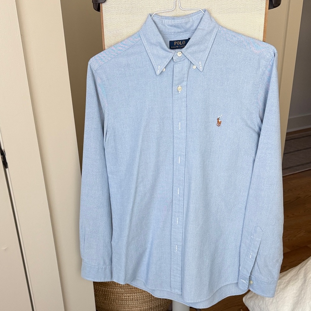 Polo by Ralph Lauren Men's Light Blue Casual Shirt